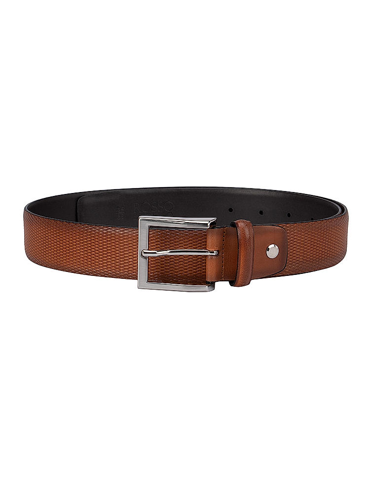 Tan Textured Leather Belt